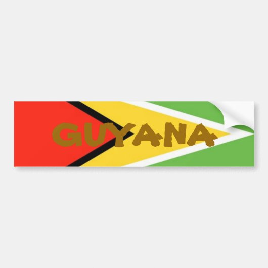 Guyana-Vlag, GUYANA Bumpersticker (Voorkant)