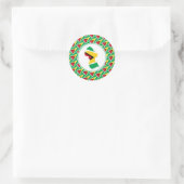 GUYANA VLAG Guyanese kaart Stijlvol Patriottisch Ronde Sticker (Tas)