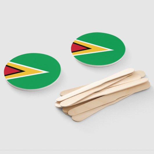 Guyana vlag handwaaier (Niet-gemonteerd)
