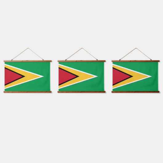 Guyana vlag hangend wandkleed (Driedubbel)