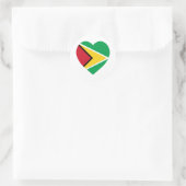 Guyana vlag hart ronde sticker (Tas)