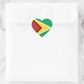 Guyana Vlag Hart Sticker (Tas)