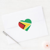 Guyana Vlag Hart Sticker (Envelop)