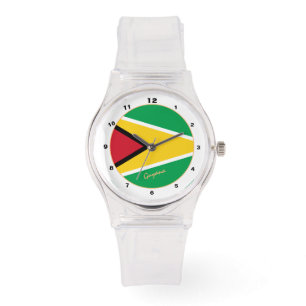 Guyana Vlag horloge, Guyana mode / design horloge