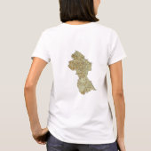 Guyana Vlag + Kaart + Tekst T-shirt (Achterkant)