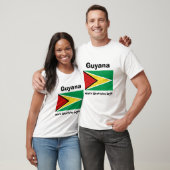 Guyana Vlag + Kaart + Tekst T-shirt (Unisex)
