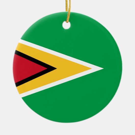 Guyana vlag keramisch ornament (Voorkant)