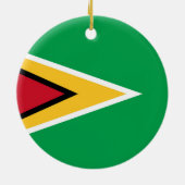 Guyana vlag keramisch ornament (Achterkant)
