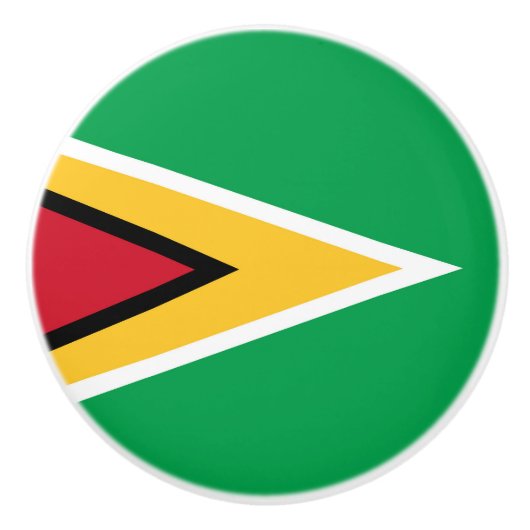 Guyana vlag keramische knop (Voorkant)