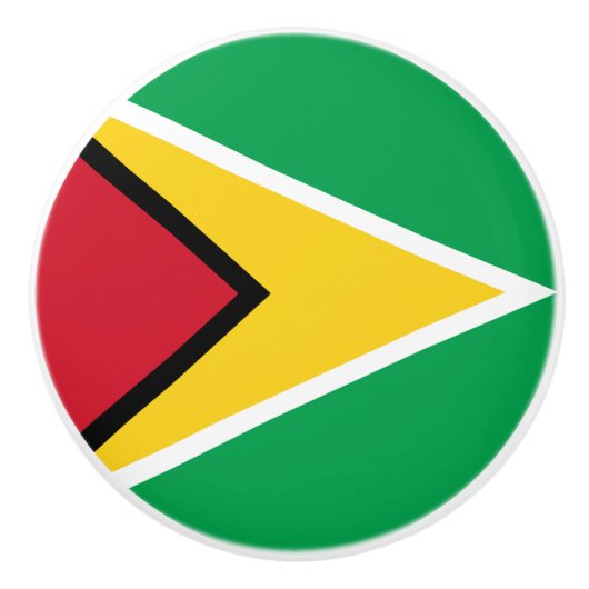 Guyana vlag keramische knop (Voorkant)