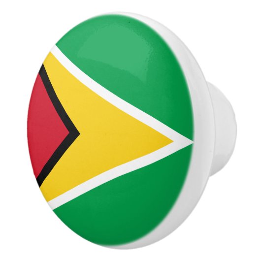 Guyana vlag keramische knop (Rechts)