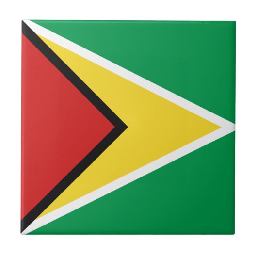 Guyana Vlag Keramische Tegel Tegeltje (Voorkant)