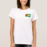 Guyana Vlag + Landkaart T-Shirt