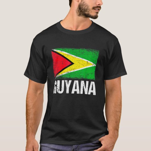 Guyana Vlag Mannen Vrouwen Kind Patriottisch T-shirt (Voorkant)