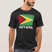 Guyana-vlag ondersteunt Guyanese volksmatige Manne T-shirt (Voorkant)