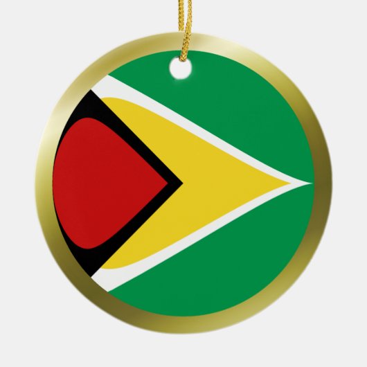 Guyana Vlag Ornament (Voorkant)