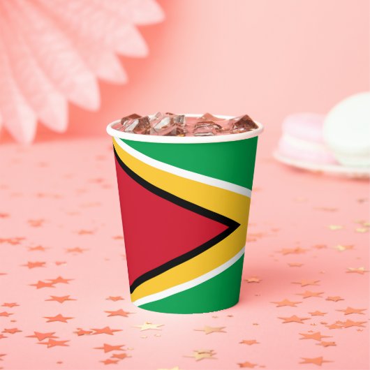 Guyana vlag papieren bekers (Insitu)