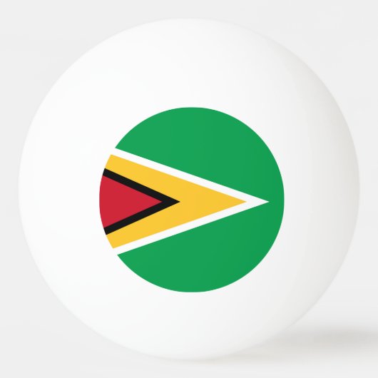 Guyana vlag pingpongbal (Voorkant)