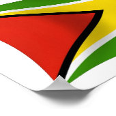 Guyana Vlag Poster Print (Hoek)