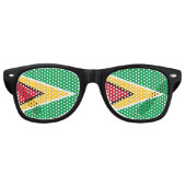 Guyana vlag retro zonnebril (Voorkant)