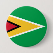 Guyana vlag ronde button 7,6 cm (Voorkant)