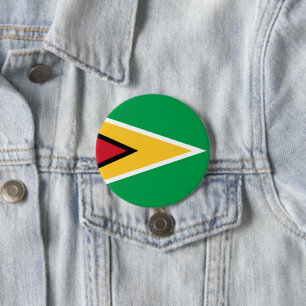 Guyana vlag ronde button 7,6 cm