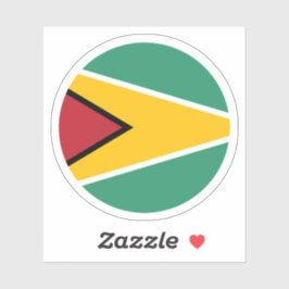Guyana Vlag Ronde Sticker