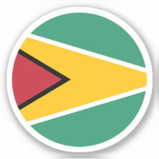 Guyana Vlag Ronde Sticker