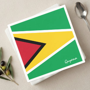 Guyana Vlag Servetten, Guyana feest / sport Servet