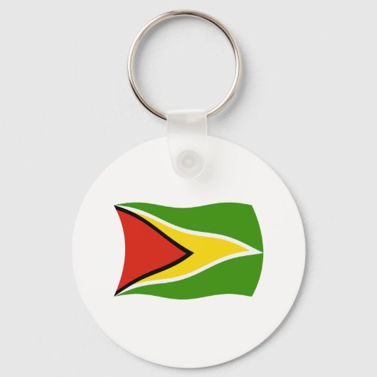 Guyana Vlag Sleutelhanger (Voorkant)