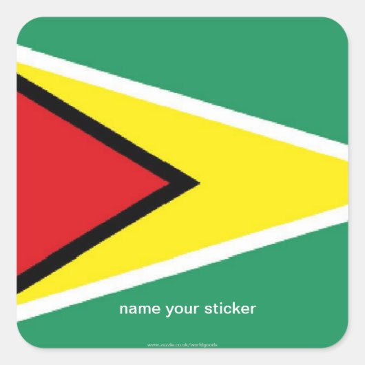 Guyana vlag sticker (Voorkant)