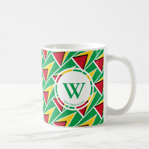 GUYANA VLAG Stijlvolle Custom MONOGRAM Guyanese Koffiemok