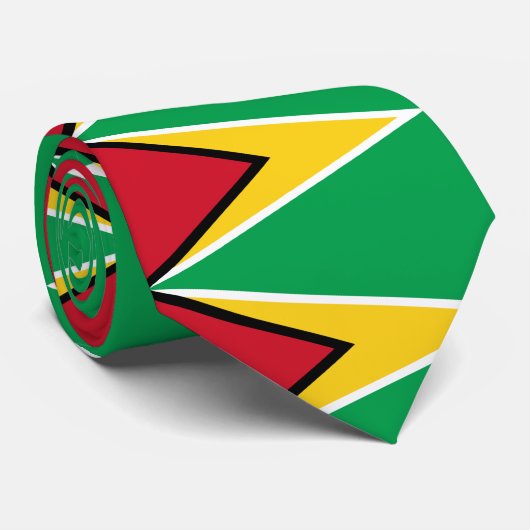Guyana vlag stropdas (Opgerold)