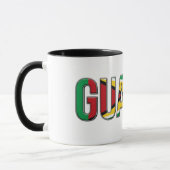 Guyana Vlag Tekst | Caraïbische Trots Design Mok (Links)