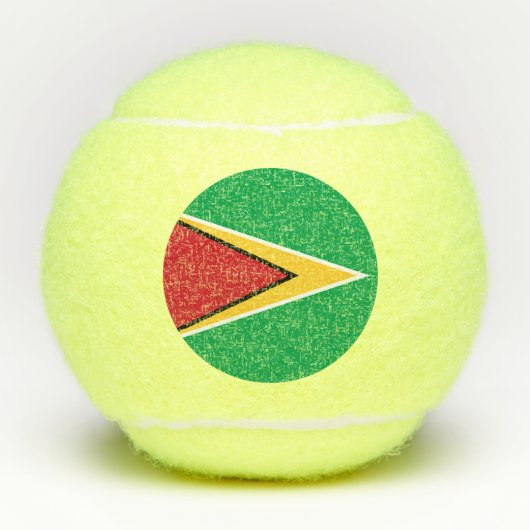 Guyana vlag tennisballen (Voorkant)