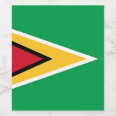 Guyana vlag wijn etiket (Enkel label)