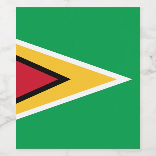 Guyana vlag wijn etiket (Enkel label)