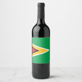 Guyana vlag wijn etiket (Voorkant)
