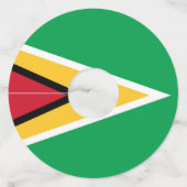Guyana vlag wijnglaslabel (Voorkant)