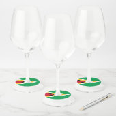 Guyana vlag wijnglaslabel (Set)