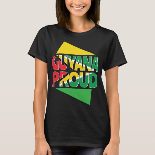 Guyana Vlag Zuid-Amerika Guyanese Mannen Vrouwen G T-shirt (Voorkant)