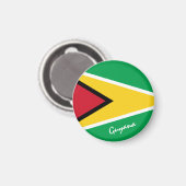 Guyana vlag & Zuid-Amerika - sport- en reisfans Magneet (Voorkant / Achterkant)