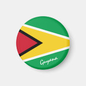 Guyana vlag & Zuid-Amerika - sport- en reisfans Magneet (Voorkant)
