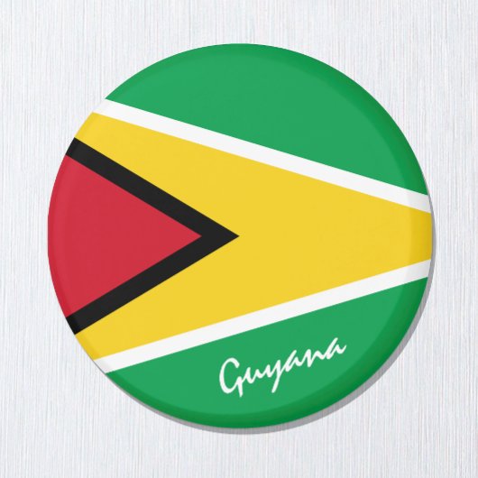 Guyana vlag & Zuid-Amerika - sport- en reisfans Magneet