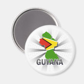 Guyana Vlaggenkaart 2.0 Magneet (Voorkant / Achterkant)