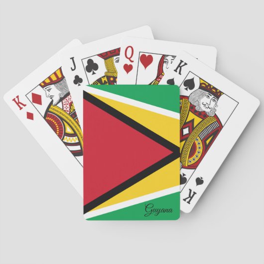 Guyana-vlagspelen, speelkaarten voor Guyana (Achterkant)