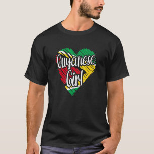 Guyana voor meisje Guyanese hartvlag voor vrouwen T-shirt