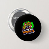 Guyana Warriors Patriottische Cricket Ronde Button 5,7 Cm (Voorkant /achterkant)