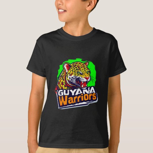 Guyana Warriors Patriottische Cricket T-shirt (Voorkant)