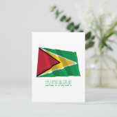 Guyana Waving Flag met naam Briefkaart (Staand voorkant)